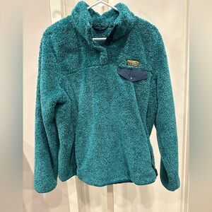 L.L. Bean Women’s Teal Fleece Pullover GUC